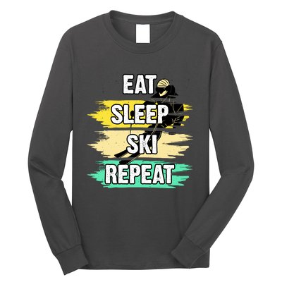 Eat Sleep Ski Repeat Long Sleeve Shirt