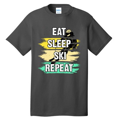 Eat Sleep Ski Repeat Tall T-Shirt