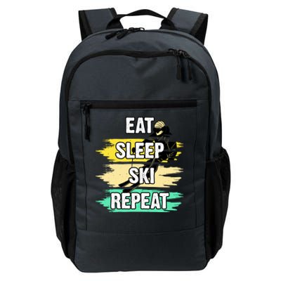 Eat Sleep Ski Repeat Daily Commute Backpack