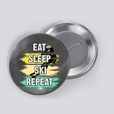 Eat Sleep Ski Repeat Button