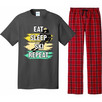 Eat Sleep Ski Repeat Pajama Set