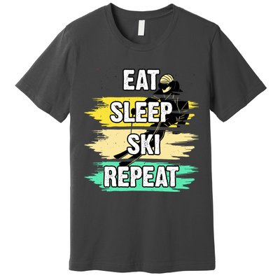 Eat Sleep Ski Repeat Premium T-Shirt