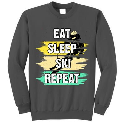 Eat Sleep Ski Repeat Tall Sweatshirt