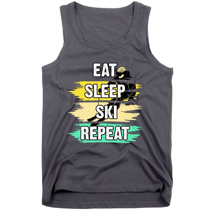 Eat Sleep Ski Repeat Tank Top