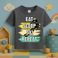 Eat Sleep Ski Repeat Toddler T-Shirt