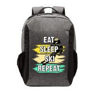 Eat Sleep Ski Repeat Vector Backpack