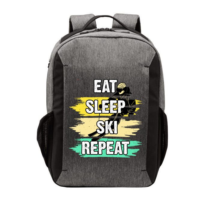 Eat Sleep Ski Repeat Vector Backpack