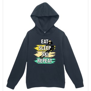 Eat Sleep Ski Repeat Urban Pullover Hoodie