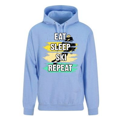 Eat Sleep Ski Repeat Unisex Surf Hoodie