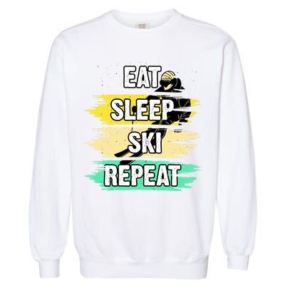 Eat Sleep Ski Repeat Garment-Dyed Sweatshirt