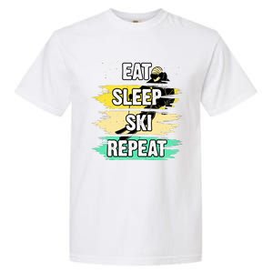 Eat Sleep Ski Repeat Garment-Dyed Heavyweight T-Shirt