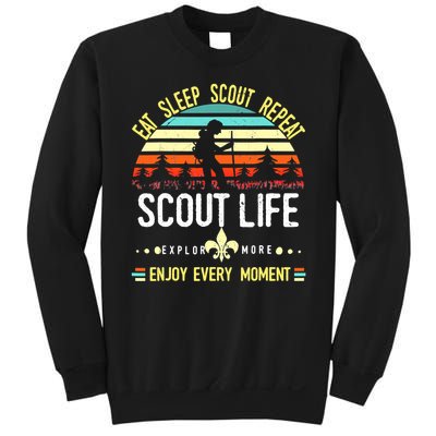 Eat Sleep Scout Repeat Vintage Scouting Scout Life Sweatshirt