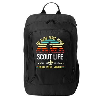 Eat Sleep Scout Repeat Vintage Scouting Scout Life City Backpack