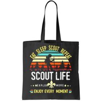 Eat Sleep Scout Repeat Vintage Scouting Scout Life Tote Bag