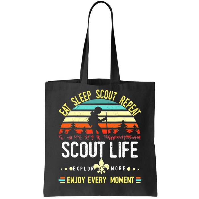 Eat Sleep Scout Repeat Vintage Scouting Scout Life Tote Bag