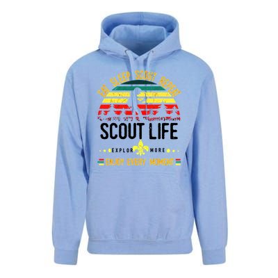 Eat Sleep Scout Repeat Vintage Scouting Scout Life Unisex Surf Hoodie