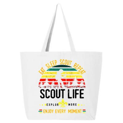 Eat Sleep Scout Repeat Vintage Scouting Scout Life 25L Jumbo Tote