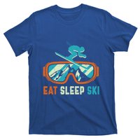 Eat Sleep Ski Vintage Retro Skiing Winter Sports Funny Gift T-Shirt