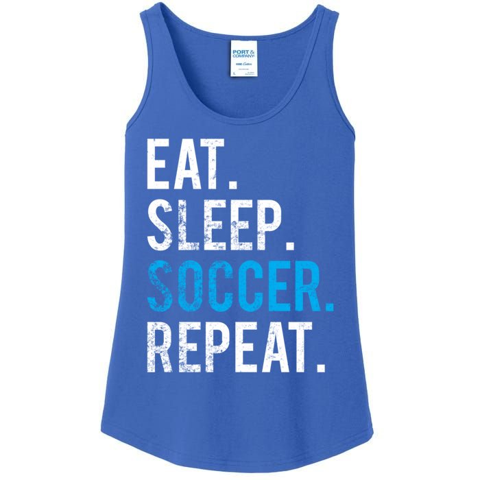 Eat Sleep Soccer Repeat Cute Gift Soccer Player And Coach Gift Ladies Essential Tank