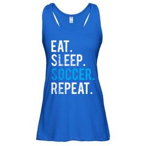 Eat Sleep Soccer Repeat Cute Gift Soccer Player And Coach Gift Ladies Essential Flowy Tank