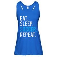 Eat Sleep Soccer Repeat Cute Gift Soccer Player And Coach Gift Ladies Essential Flowy Tank