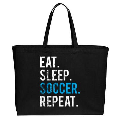 Eat Sleep Soccer Repeat Cute Gift Soccer Player And Coach Gift Cotton Canvas Jumbo Tote