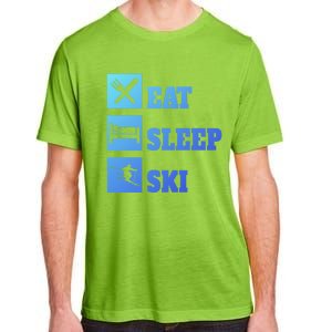 Eat Sleep Ski Cool Gift Adult ChromaSoft Performance T-Shirt