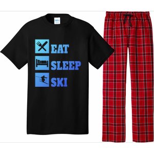 Eat Sleep Ski Cool Gift Pajama Set