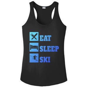 Eat Sleep Ski Cool Gift Ladies PosiCharge Competitor Racerback Tank