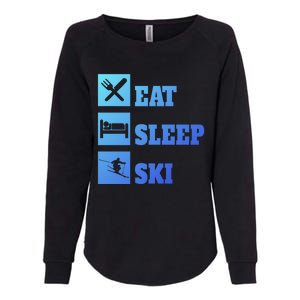 Eat Sleep Ski Cool Gift Womens California Wash Sweatshirt