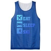 Eat Sleep Ski Cool Gift Mesh Reversible Basketball Jersey Tank