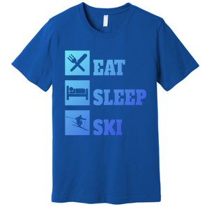 Eat Sleep Ski Cool Gift Premium T-Shirt