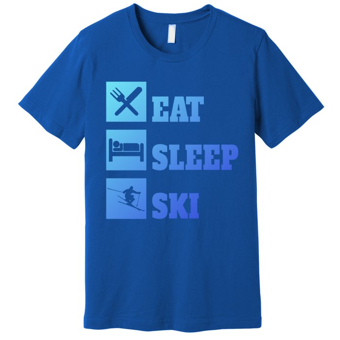 Eat Sleep Ski Cool Gift Premium T-Shirt