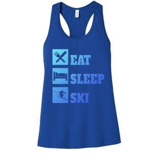 Eat Sleep Ski Cool Gift Women's Racerback Tank