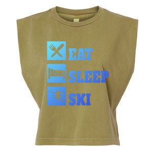 Eat Sleep Ski Cool Gift Garment-Dyed Women's Muscle Tee