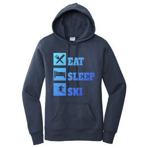 Eat Sleep Ski Cool Gift Women's Pullover Hoodie