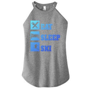 Eat Sleep Ski Cool Gift Women's Perfect Tri Rocker Tank