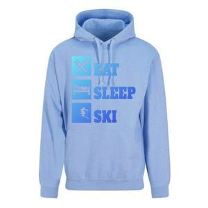 Eat Sleep Ski Cool Gift Unisex Surf Hoodie