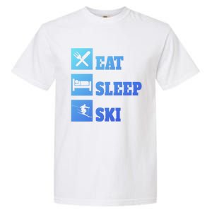 Eat Sleep Ski Cool Gift Garment-Dyed Heavyweight T-Shirt