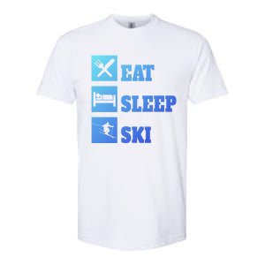 Eat Sleep Ski Cool Gift Softstyle CVC T-Shirt