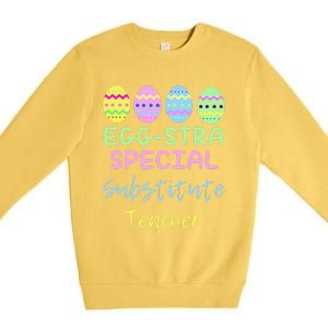 Eggstra Special Substitute Teacher Easter Christmas Premium Crewneck Sweatshirt