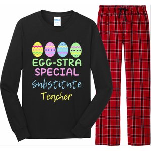 Eggstra Special Substitute Teacher Easter Christmas Long Sleeve Pajama Set