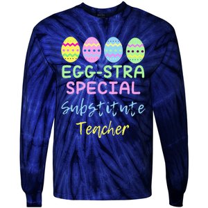 Eggstra Special Substitute Teacher Easter Christmas Tie-Dye Long Sleeve Shirt