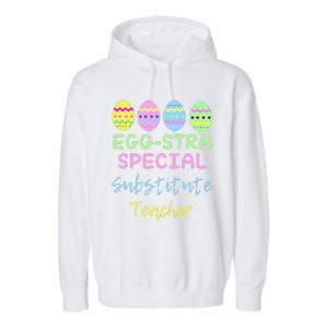 Eggstra Special Substitute Teacher Easter Christmas Garment-Dyed Fleece Hoodie