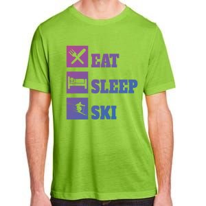 Eat Sleep Ski Cool Gift Adult ChromaSoft Performance T-Shirt