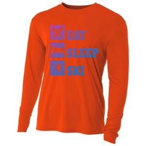 Eat Sleep Ski Cool Gift Cooling Performance Long Sleeve Crew