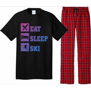 Eat Sleep Ski Cool Gift Pajama Set