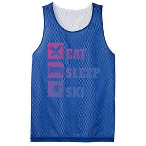 Eat Sleep Ski Cool Gift Mesh Reversible Basketball Jersey Tank