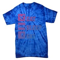 Eat Sleep Ski Cool Gift Tie-Dye T-Shirt