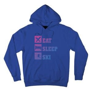 Eat Sleep Ski Cool Gift Tall Hoodie